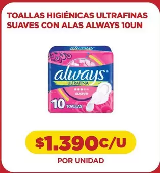 Always - Toallas Higienicas Ultrafinas Con Alas