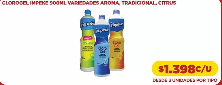 Impeke - Clorogel - Impekke 900ml Variedades Aroma Tradicional
