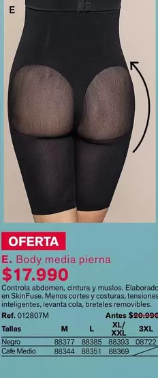 Cortes - Body Media Pierna