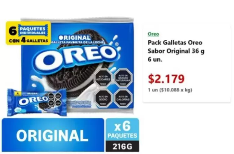 Oreo - Pack Galletas  Sabor Original