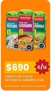 Naturezza - Tableta De Caldo Sabores 8 Un