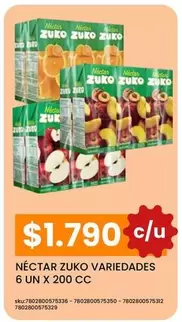 Zuko - néctar variedades