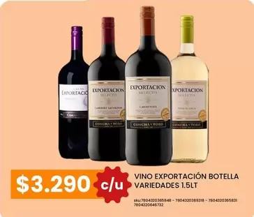Exportación - Botella - Vino Exportacion