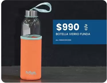 Botella Vidrio Funda