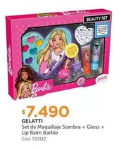 Gelatti - Set De Maquillaje Sombre + Gloss + Lip Balm Barbie