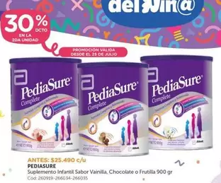 Pediasure - Suplemento Infantil Sabor Vanilla