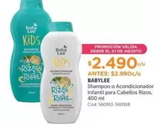 Babylee - Shampoo O Acondicionador Infantil Para Cabellos Rizos