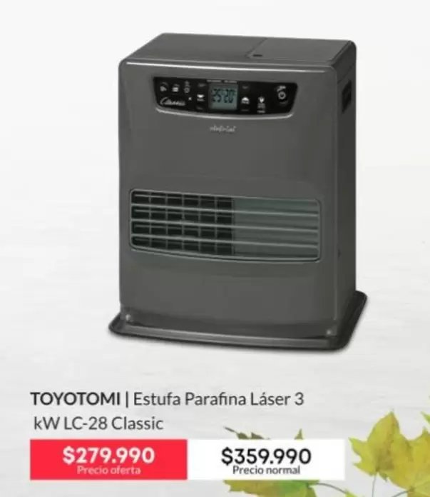 KW - Toyotomi Estufa Parafina Láser 3 Kw Lc-28 Classic