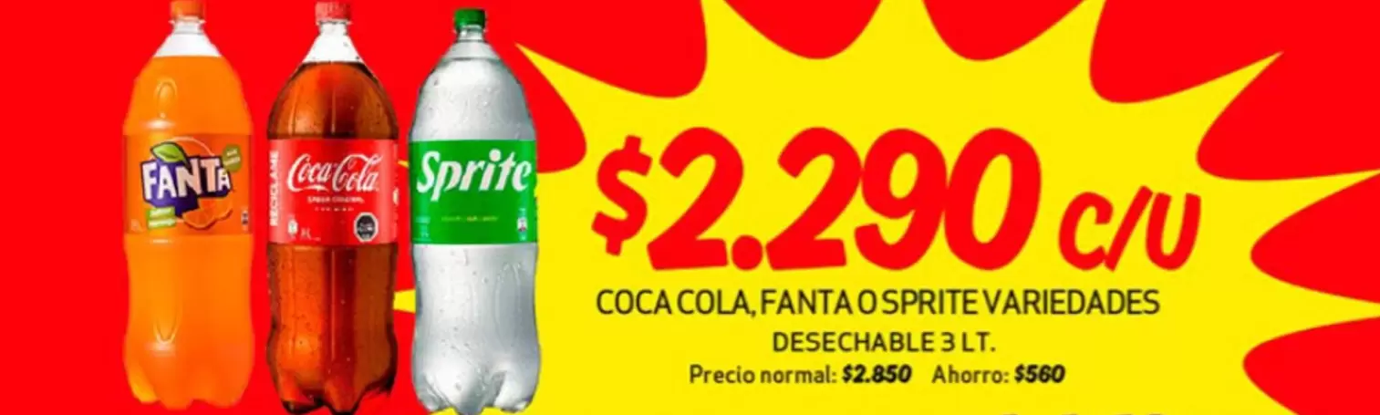 Sprite - Coca Cola - Fanta O  V Ariedades Descechable