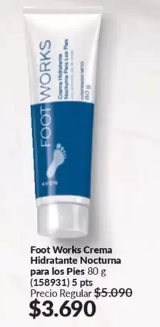 Foot Works -  Crema Hidratante Nocturna Para Los Pies