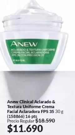 Anew -  Clinical Aclarado & Textura Uniforme Crema Facial Aclaradora FPS