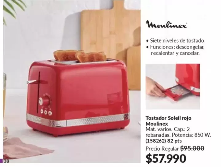 Moulinex - Tostador Soleil Rojo