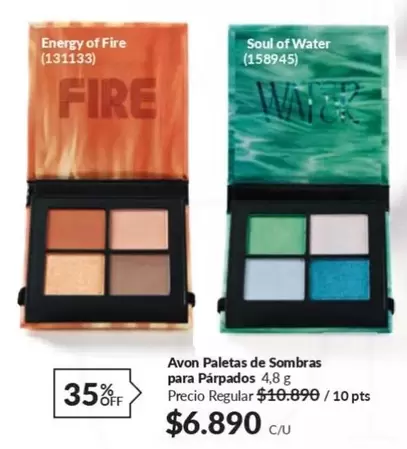 Energy -  Of Fire - Paletas De Sombras Para Párpados