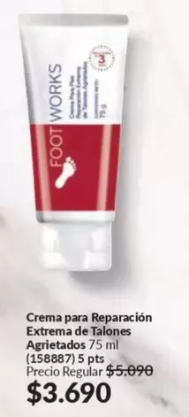Foot Works - Crema Para Reparación Extrema De Talones Agrietados