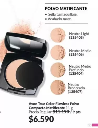 Avon True - Polvo Matificante