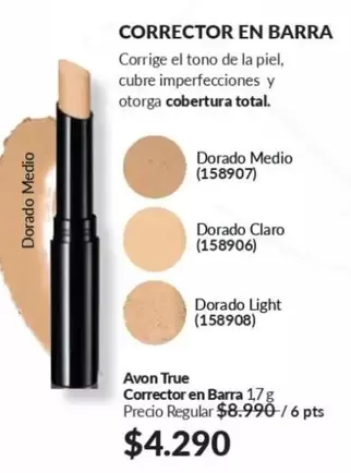 Avon True - Corrector En Barra