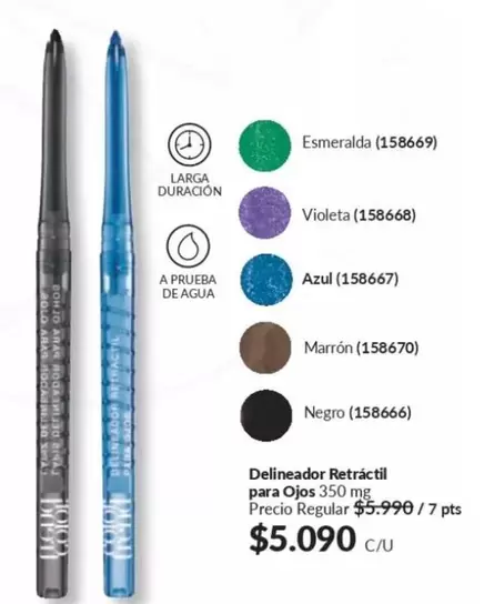 Esmeralda - Retractil - Delineador Para Ojos