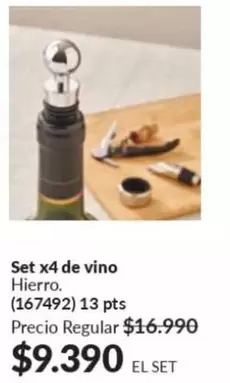 Set X4 De Vino Hierro