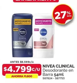 Nivea -  Clinical - Desodorante En Barra