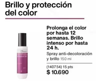 Prolonga El Color Por Hasta 12 Semanas. Brillo Intenso Por Hasta 24 H.