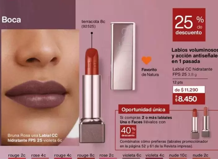 Natura - Labios Voluminoso Y Accion Antiscirale En 1