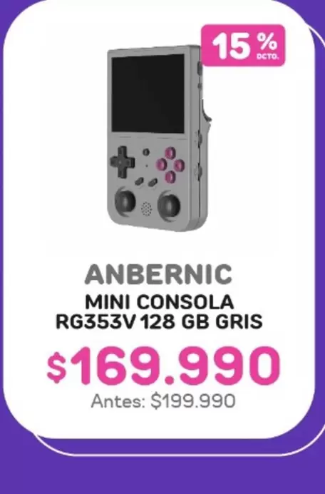 Anhernic - Mini Consola RG353V 128 GB Gris
