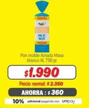 Pan - Amada -  Molde Masa Blanco