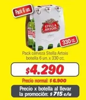 Stella Artois - Pack Cerveza Botella 6 Un