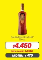 Maddero Dorado - Ron Maddero - Dorado 40°