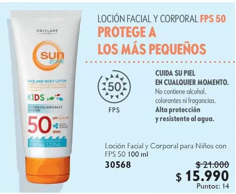 Sun - Locion Facial Y Corporal Para Ninos Con Fps 50