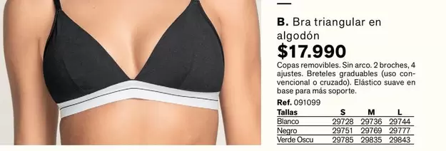 Suave - Bra Triangular En Algodón