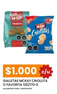 Criollitas - McKay - Galletas Criollita O Favorita 120/170 G