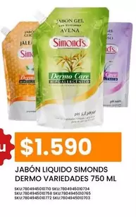 Simond's - Dermo Variedades - Jabón Liquido Simonds