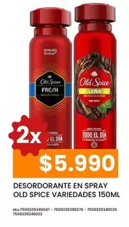 Old Spice - Desordorante En Spray Variedad