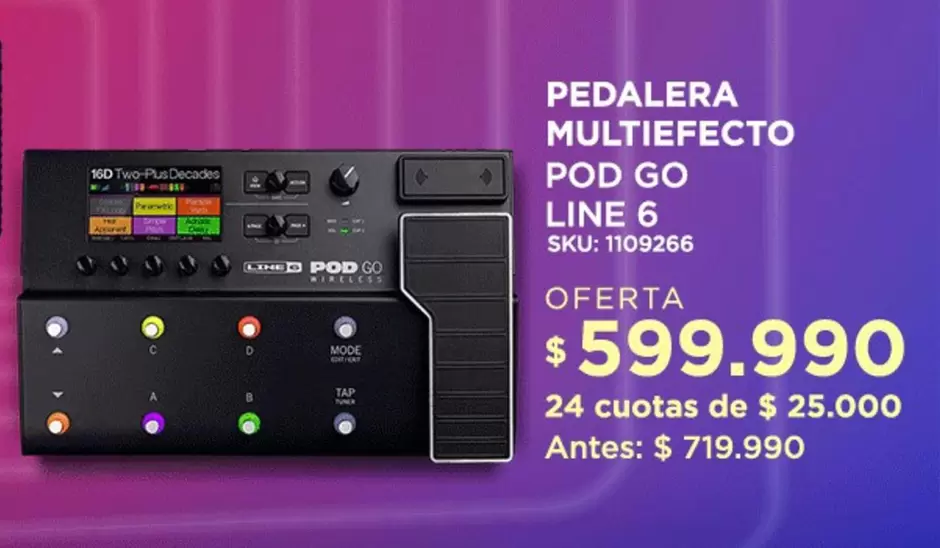 Pecalera Multiefecto Pod Go Line 6