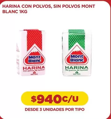 Mont Blanc - Harina Con Polvos, Sin Polvos