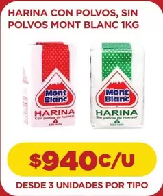 Mont Blanc - Harina Con Polvos, Sin Polvos