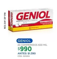 Geniol - 20 Comprimidos