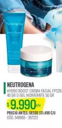 Boost - Neutrogena - Hydro  Crema Facial Fps25