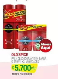 Old Spice - Pack Desodorante En Barra O Spray