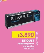 Etiquet - Antitranspirante Crema