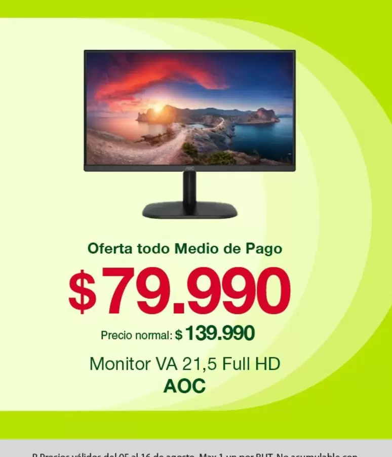 AOC - V8 - Monitor Full Hd