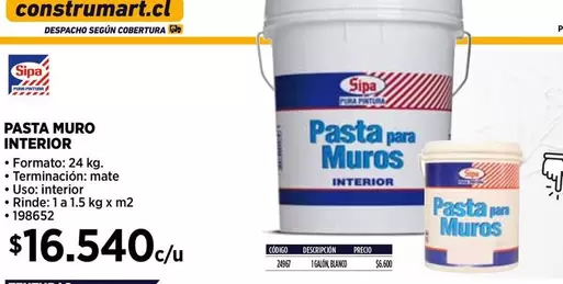 Sipa - Sippa - Pasta Muro Interior