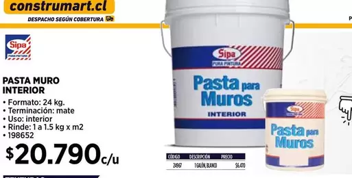 Sipa - Sipo - Pasta Muro Interior