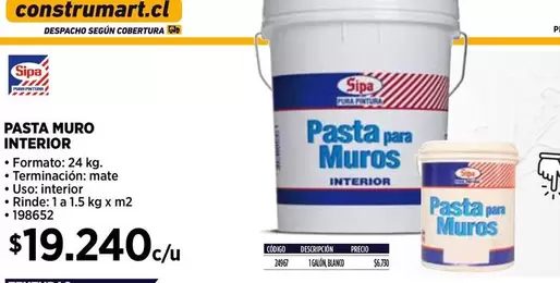 Sipa - Sippa - Pasta Muro Interior