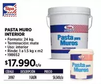 Sipa - Simpa - Pasta Muro Interior