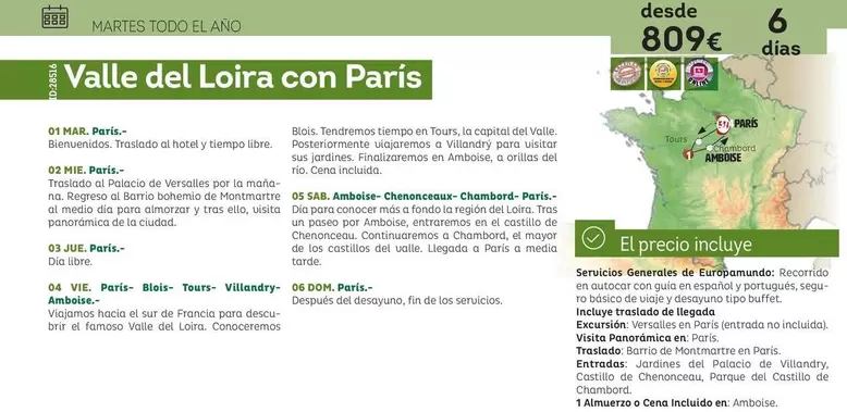 Cena - Valle Del Loira Con Paris