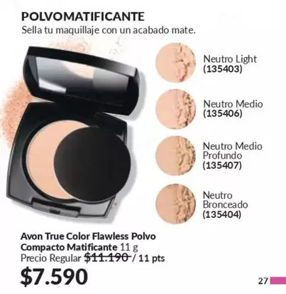 Avon True - Neutro Medio - Polvomatificante