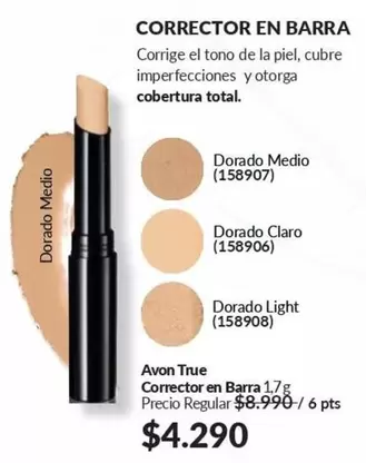 Avon True - Corrector En Barra