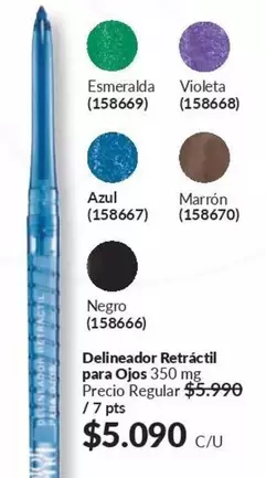 Esmeralda - Delineador Retractil Para Ojos